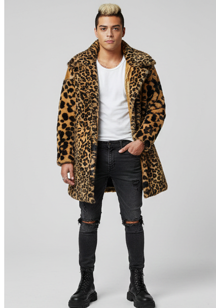 Rebelde Netflix Dixon Leopard Print Coat | Celebrity Inspired Look