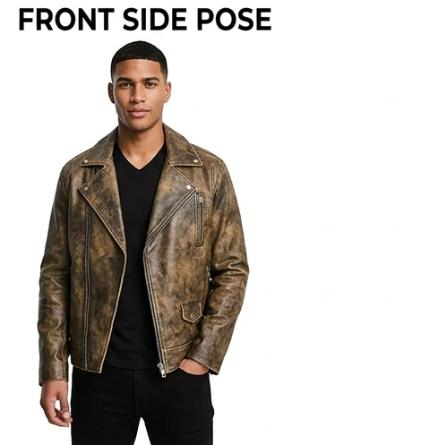 Women's Oversized Brown Biker Aviator Coats Genuine Leather