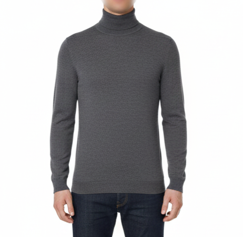 Turtleneck Men's Sweater Warm  Elegant Look