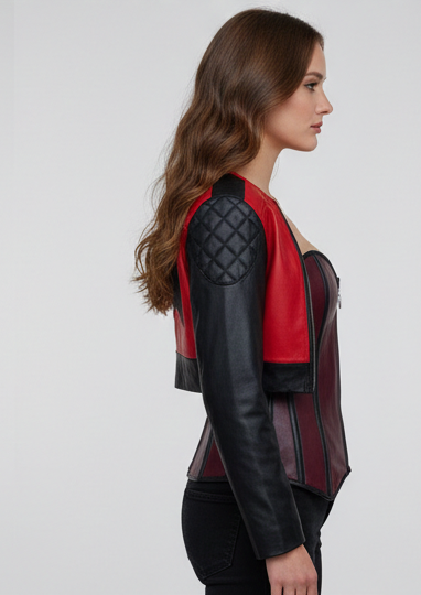 Harley Quinn Red Jacket for Women Suicide Squad Inspired