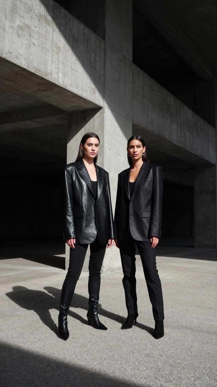 Women’s Matrix Oversized Leather Blazer