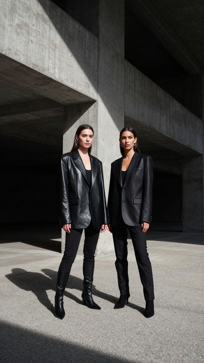 Women’s Matrix Oversized Leather Blazer