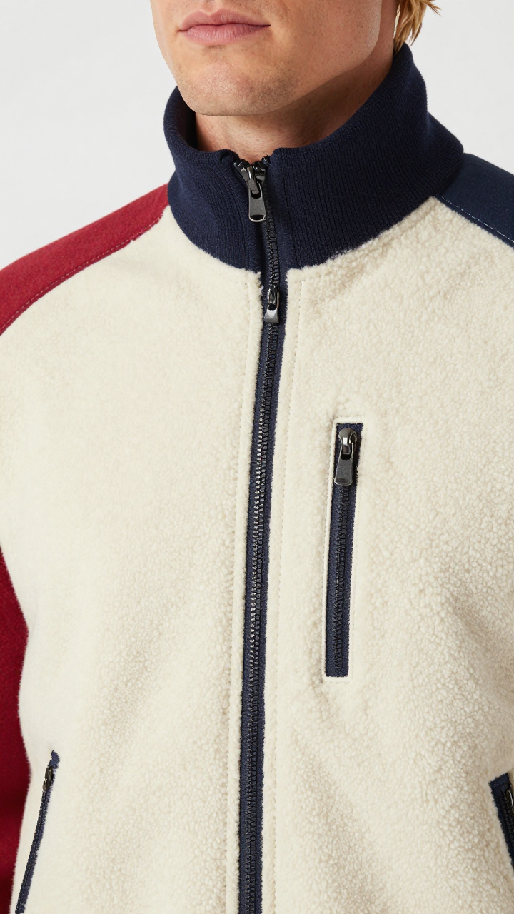 Men’s Retro Color Block Track Jacket