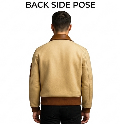 Men's Classic Modern Leather Bomber Jacket