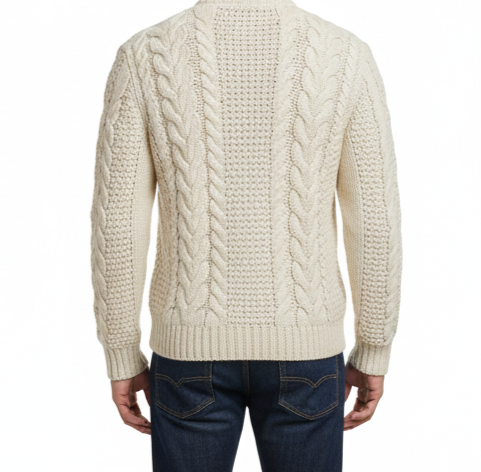 Cable Knit Sweater Cozy Winter Men's looks stylish