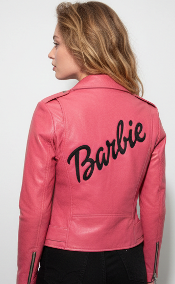 Barbie Pink Leather Jacket for Women