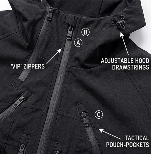 Men’s Techwear Jacket Tactical Streetwear Utility Outerwear