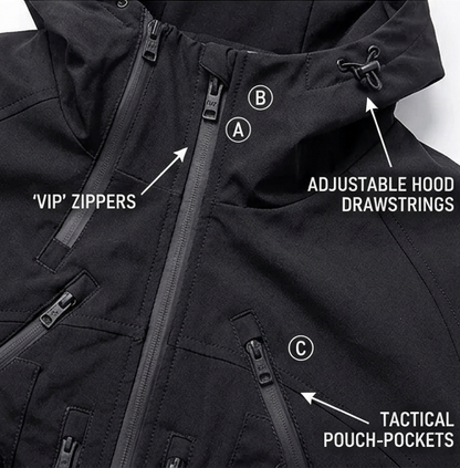 Men’s Techwear Jacket Tactical Streetwear Utility Outerwear