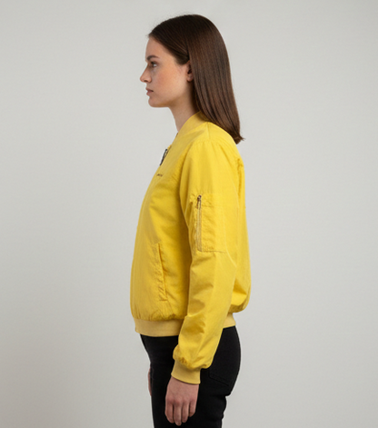 Friends TV Show Yellow Bomber Jacket XL Central Perk Zip-Up