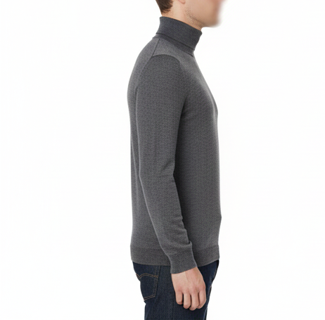 Turtleneck Men's Sweater Warm  Elegant Look