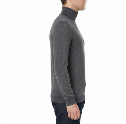 Turtleneck Men's Sweater Warm  Elegant Look