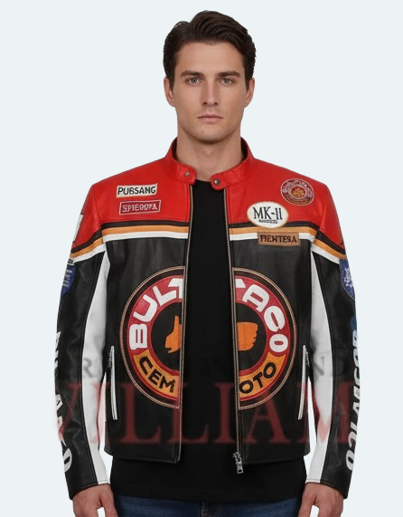 Men’s Cafe Racer Biker Jacket  Lightweight Leather