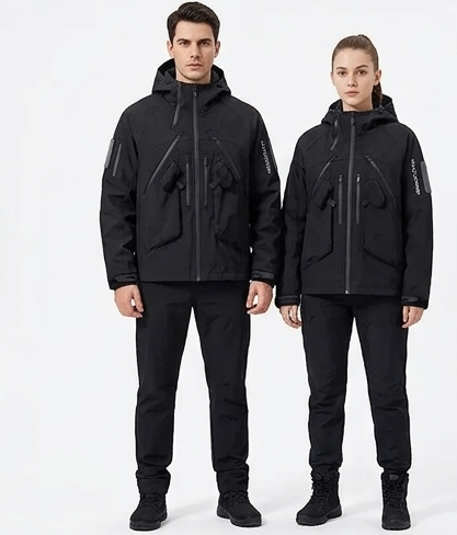Men’s Techwear Jacket Tactical Streetwear Utility Outerwear
