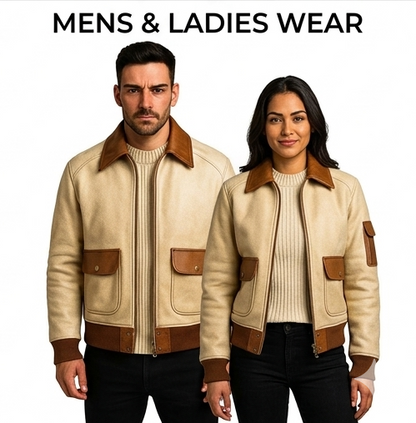 Men's Classic Modern Leather Bomber Jacket