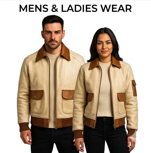 Men's Classic Modern Leather Bomber Jacket