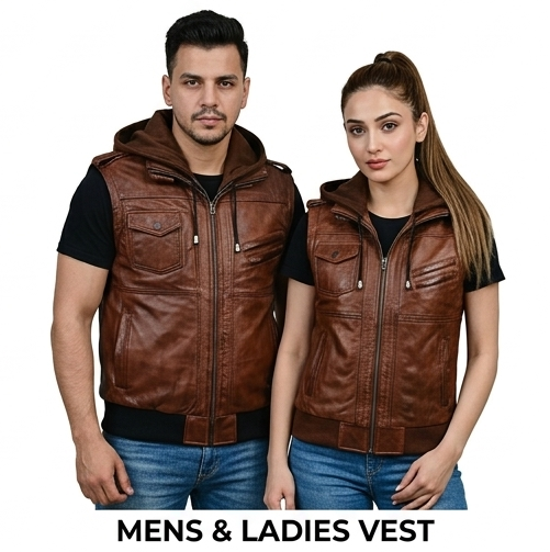 Men's 3 in 1 Hooded Leather Bomber Jacket