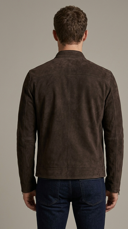 Men’s Henrik Espresso Suede Cafe Racer