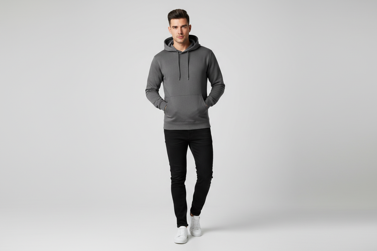 MAKE A MAGE AS HOODEI WEAR MEN AS MODEL 