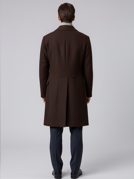 Men’s Brown Coat Inspired by Theo James in Mr. Malcolm’s List (2022)