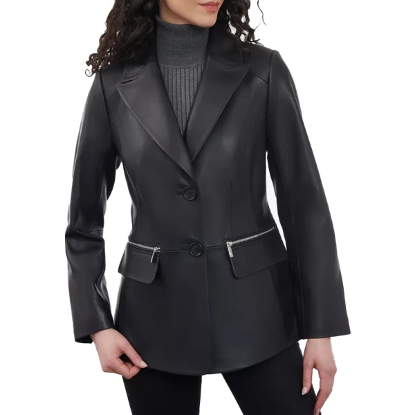 Black Leather Blazer