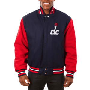 Washington Wizards Navy Blue and Red In Best Quality Jacket