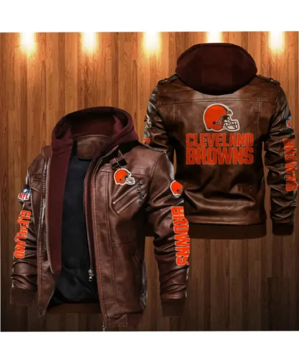 NFL Cleveland Browns Genuine Leather Jacket