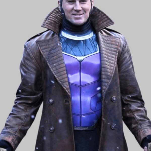 Deadpool and Wolverine 2024 Channing Tatum Brown Leather Coat
