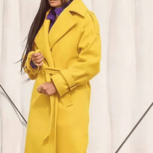 Demi Moore the Substance 2024 Yellow Coat