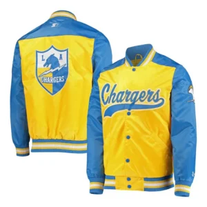 Starter LA Chargers High Quality Satin Blue And Gold Jacket