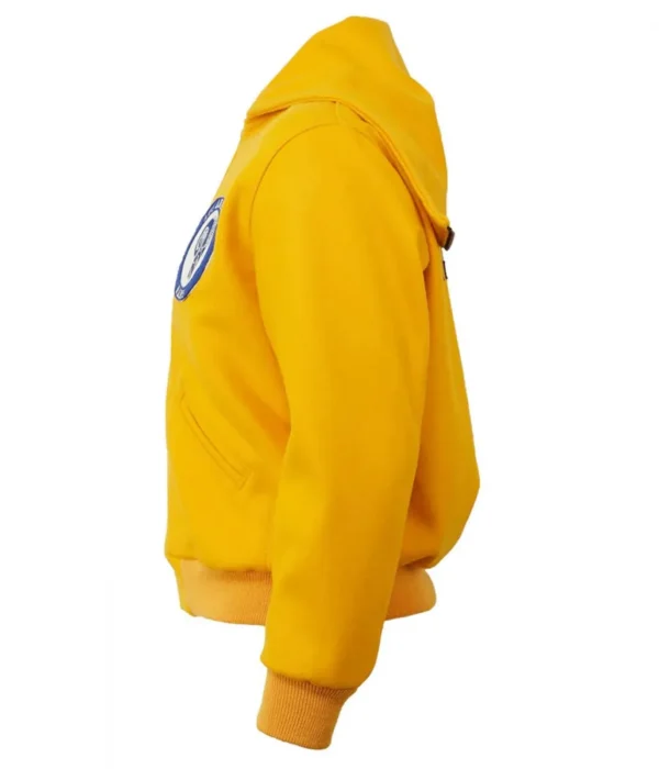 Hooded Los Angeles Rams 1950 Yellow Wool High Quality Jacket - Image 3