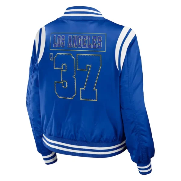 Royal Bomber Los Angeles Rams Full-zip Premium Jacket – - Image 3