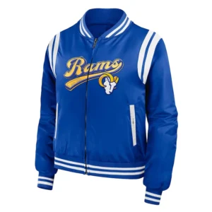 Royal Bomber Los Angeles Rams Full-zip Premium Jacket –