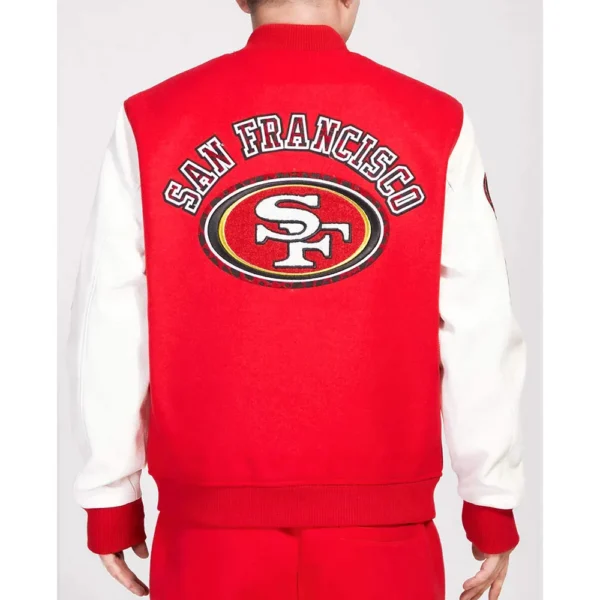 San Francisco 49ers Animal Patches Red Varisty Premium Jacket - Image 3