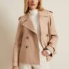 Lola Camel Cropped Trench Jacket
